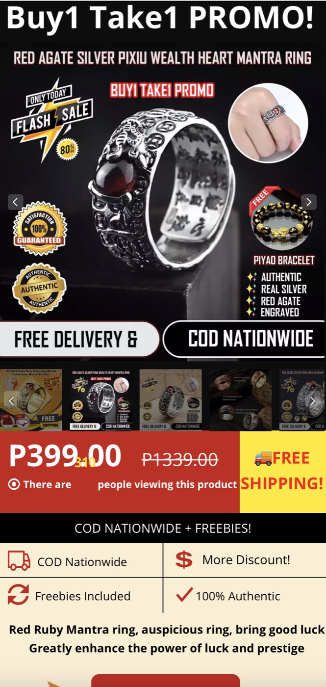 Promo offer page mockup