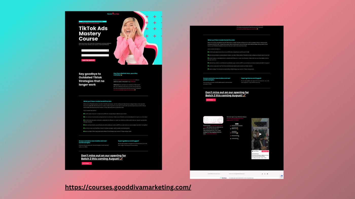 Course creator funnel mockup