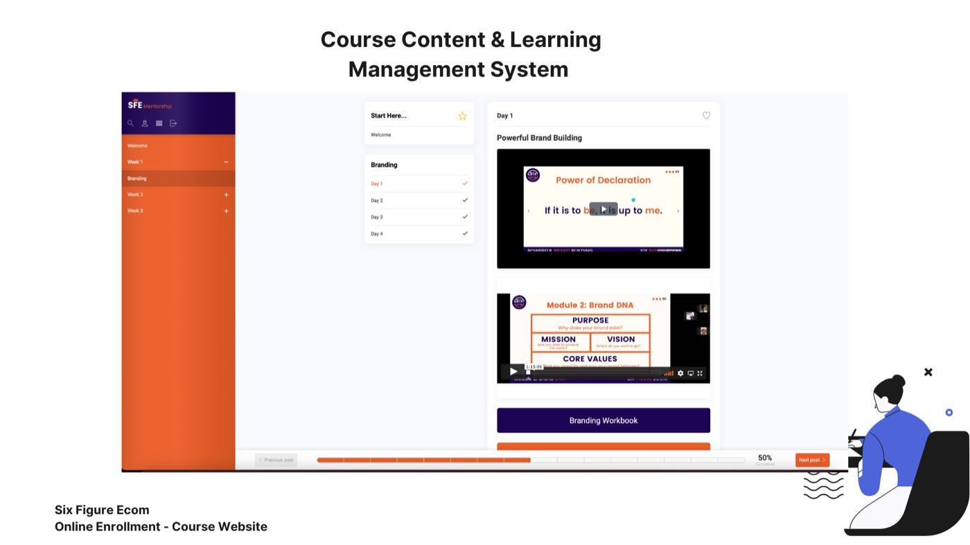 Course LMS mockup