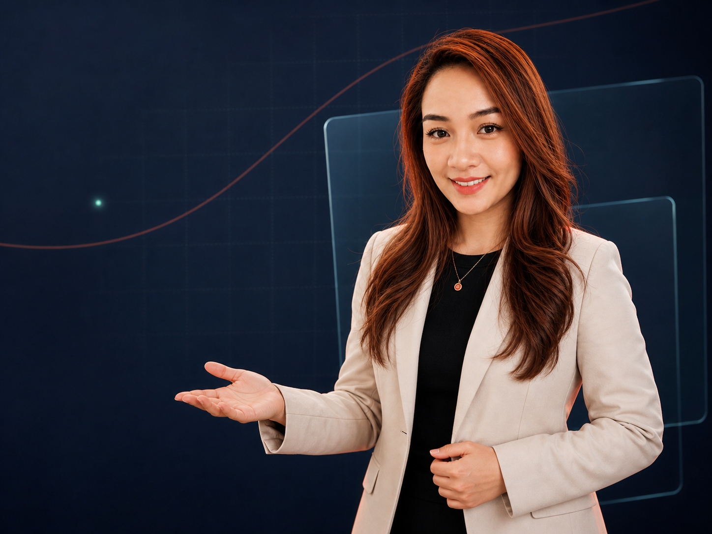 Kat Hervera welcoming a new collaboration in a professional technology studio