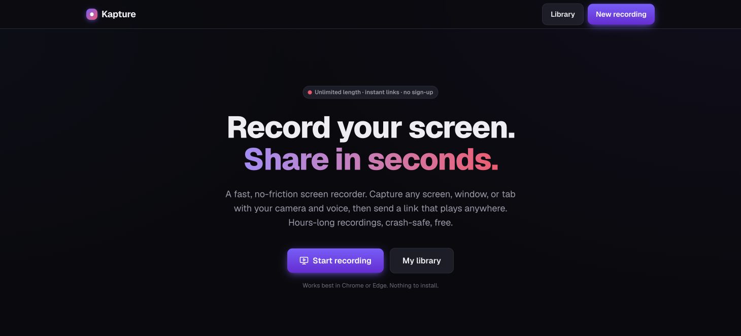 Caputi Studio product landing interface running from its local project